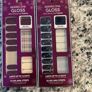 2 NIB Dashing Diva Gloss gel nail strips